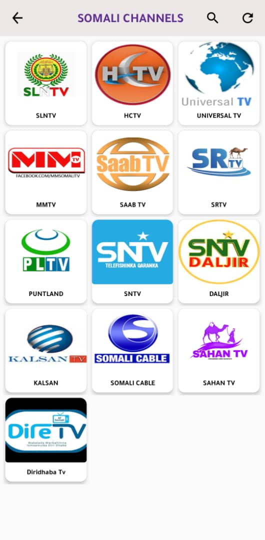 Ashqaraar TV Somali channels list
