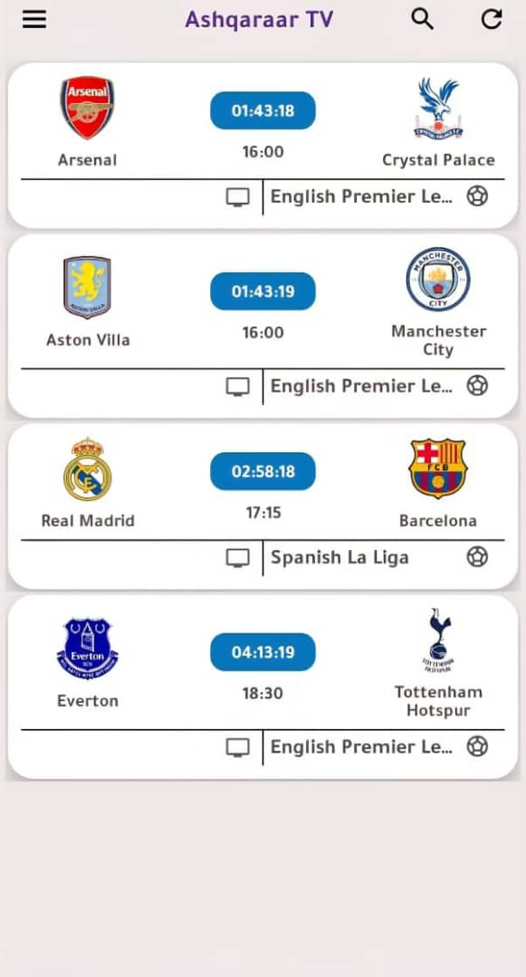 Ashqaraar TV live matches and scores